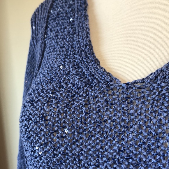 Chico’s Periwinkle Blue Sparkly Sweater - Picture 3 of 8